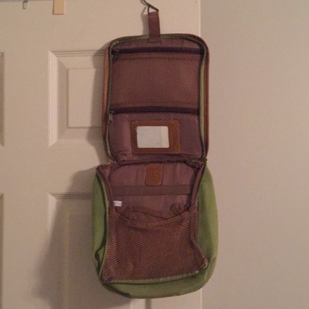 BelleMonde Vegan faux suede hanging toiletry bag